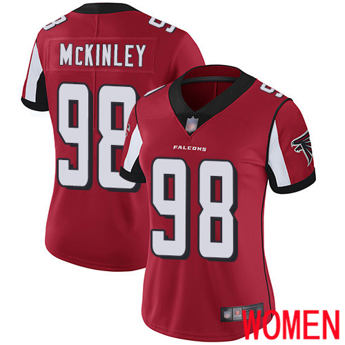 Atlanta Falcons Limited Red Women Takkarist McKinley Home Jersey NFL Football #98 Vapor Untouchable->women nfl jersey->Women Jersey